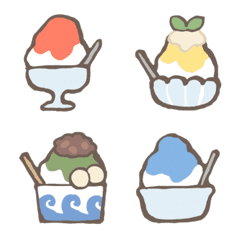 อิโมจิไลน์ yuru shaved ice kabiemoji