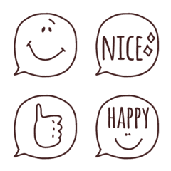 Easy-to-use speech bubbles, simple