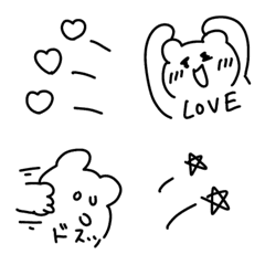 อิโมจิไลน์ handwritten bear emojis