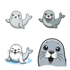 Small sticker of a seal