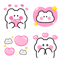 อิโมจิไลน์ Animated cute white polar bear emoji