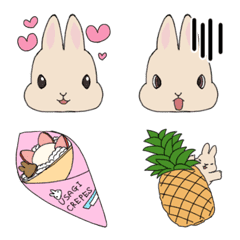 Rabbit and Gourmet Emoji