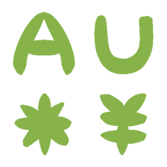 Greenery Letter number symbols3