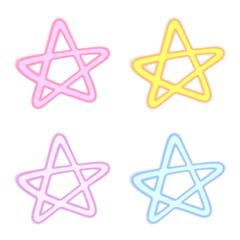 blink star neon line