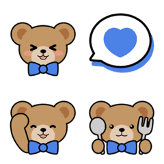 Teddy Bear Face EMOJI[BLUE]