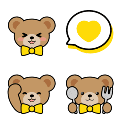 อิโมจิไลน์ Teddy Bear Face EMOJI[YELLOW]