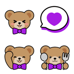 Teddy Bear Face EMOJI[PURPLE]