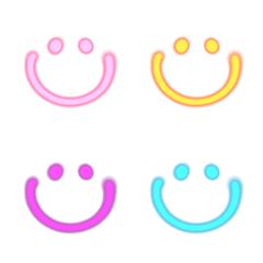 blink neon line smile