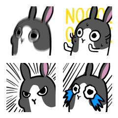 อิโมจิไลน์ Ferocious rabbit Stickers 2