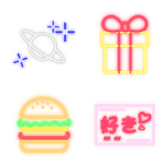 neon color emojis