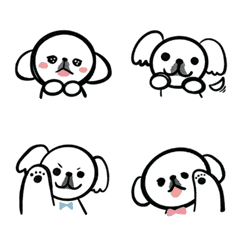 "YUKI&HAKU" Cute Pekingese Emoji