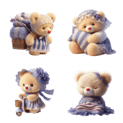 Bear in purple chef's outfit emoji