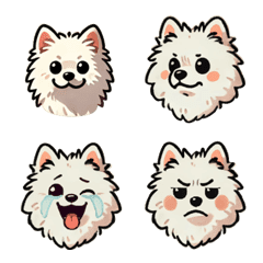 อิโมจิไลน์ The Many Faces of the Japanese Spitz