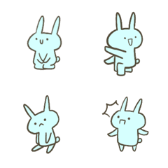 cute blue rabbit