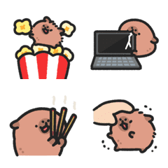 อิโมจิไลน์ Baby capybara animated emoji 9