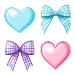 อิโมจิไลน์ Pastel Ribbon Emoji