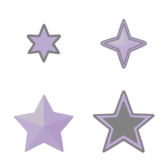 Night sky stars collection-purple