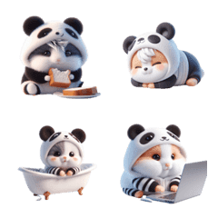 cute panda hamster emoji