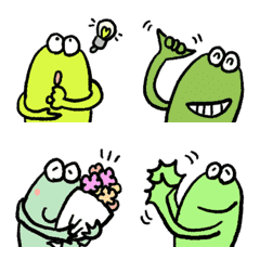 Frogs overreacting with moving hand sign