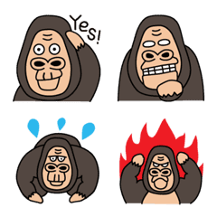 動く！ゴリラの基本絵文字