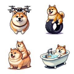 meeting message fat shiba emoji