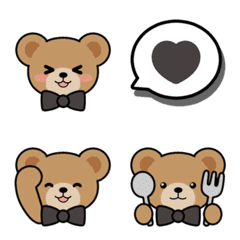 อิโมจิไลน์ Teddy Bear Face EMOJI[BLACK]