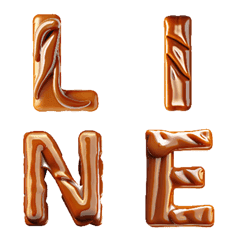 Caramel Deco Emoji (Alphabet/Numbers)