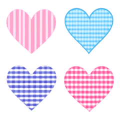 Gingham check heart emoji