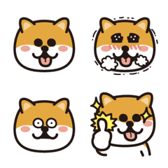 Emoji bonito e simples de Shiba Inu