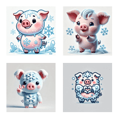 Frosted Pig's Winter Expressions