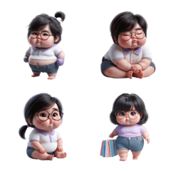 A chubby girl with many emotions v.1