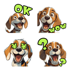 Beagle emoji for every day