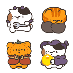 Sanfa cat: Halloween Animated Emoji