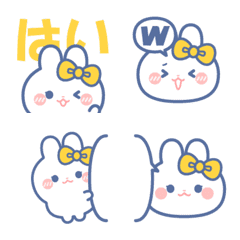 Yellow ribbon rabbit emoji 2