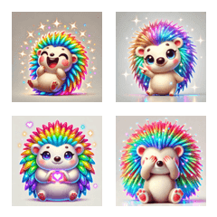 Colorful Hedgehog Emojis