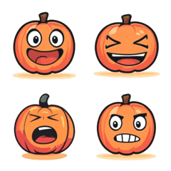 Halloween Pumpkin Emojis 2