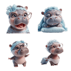 Pygmy hippo, many moods v.2