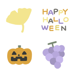 Simple and cute autumn emoji