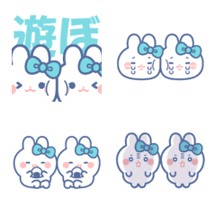 rabbit friend emoji light blue