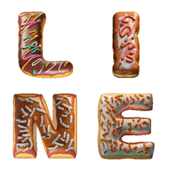 Plump donut deco (Alphabet/Numbers)