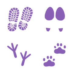 Cute footprints.Animal footprint(Purple)