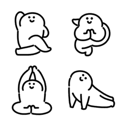 Smiling yoga emoji