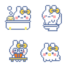 Yellow ribbon rabbit emoji 3