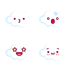 cute white cloud emoji