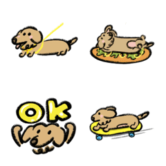 dachshund momo dynamic emoticon stickers