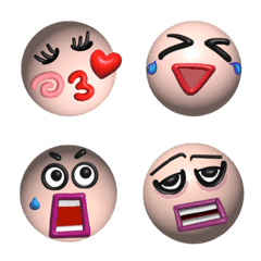 3D Plump Emoji Face Expressions