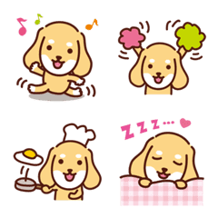 อิโมจิไลน์ Cute dachshund dog_Emoji Ver.4