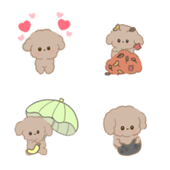 toy poodle japanese emoji