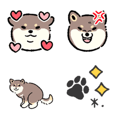 Shiba Inu Emoji -Black-