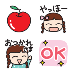 mato's Emoji 8 -Braided Hair girl-